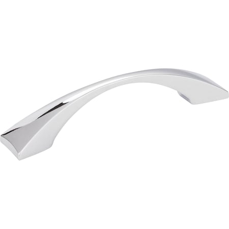 Elements 96 mm Center-to-Center Polished Chrome Square Glendale Cabinet Pull 525-96PC
